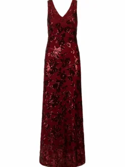 Kraimod Kleider*Damen Abendkleid bordeaux gemustert