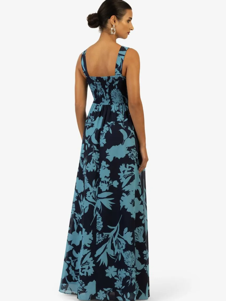 Kraimod Kleider*Damen Abendkleid marine gemustert