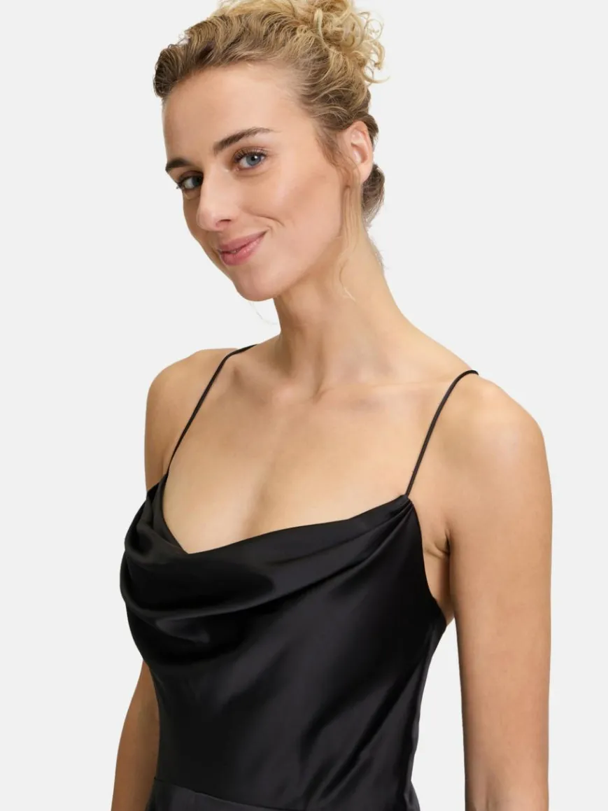 Vera Mont Kleider*Damen Abendkleid schwarz uni