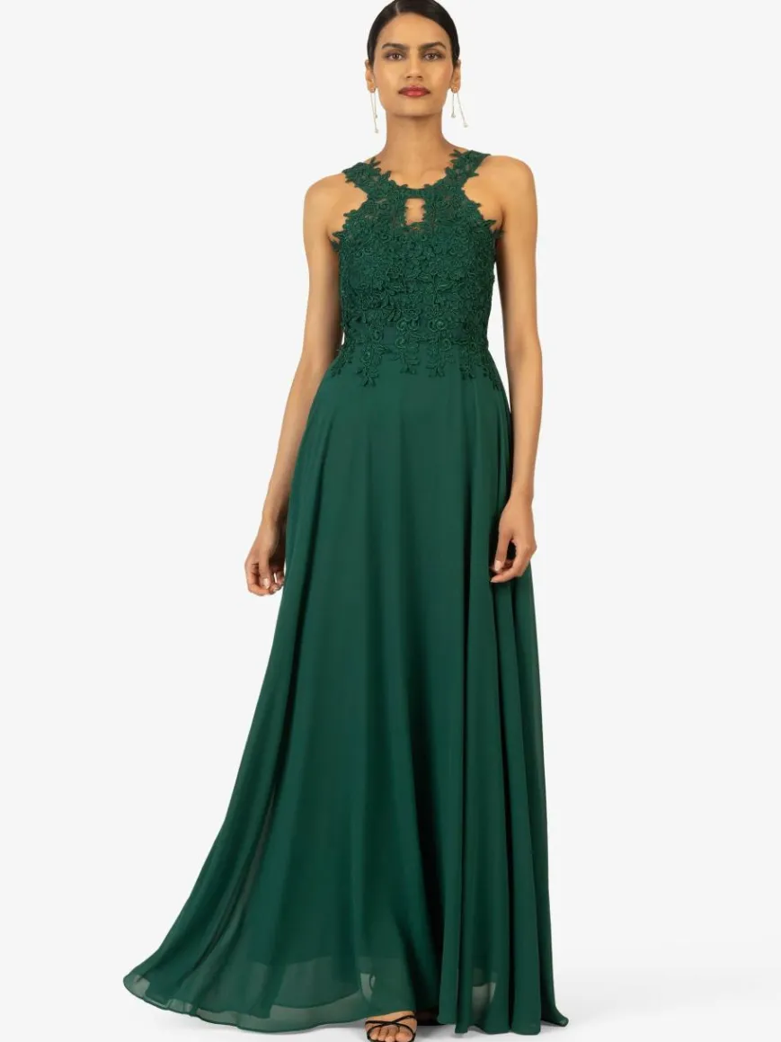 Kraimod Kleider*Damen Abendkleid grün uni