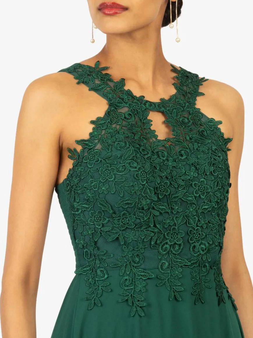 Kraimod Kleider*Damen Abendkleid grün uni