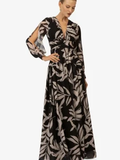 Kraimod Kleider*Damen Abendkleid schwarz gemustert