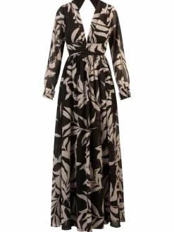 Kraimod Kleider*Damen Abendkleid schwarz gemustert