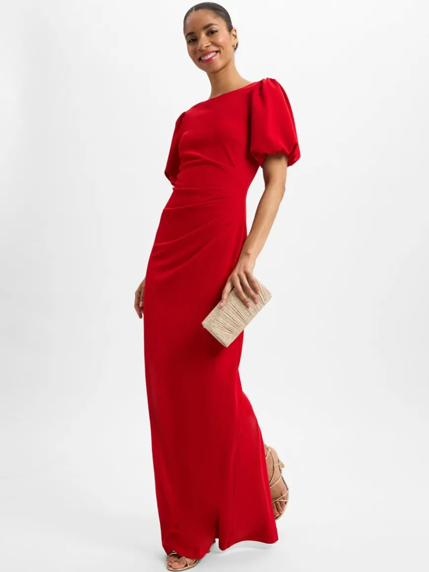 Swing Kleider*Damen Abendkleid rot uni