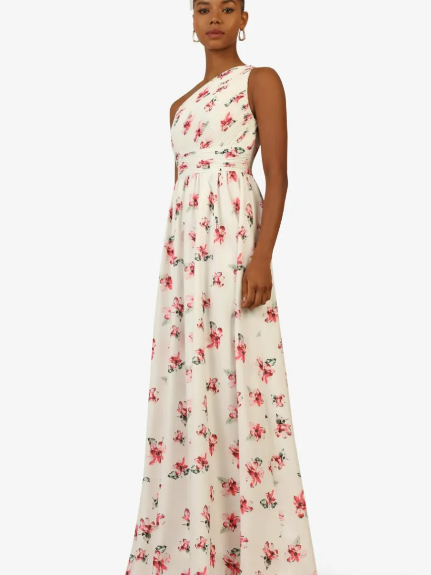 Kraimod Kleider*Damen Abendkleid rot gemustert