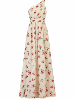 Kraimod Kleider*Damen Abendkleid rot gemustert