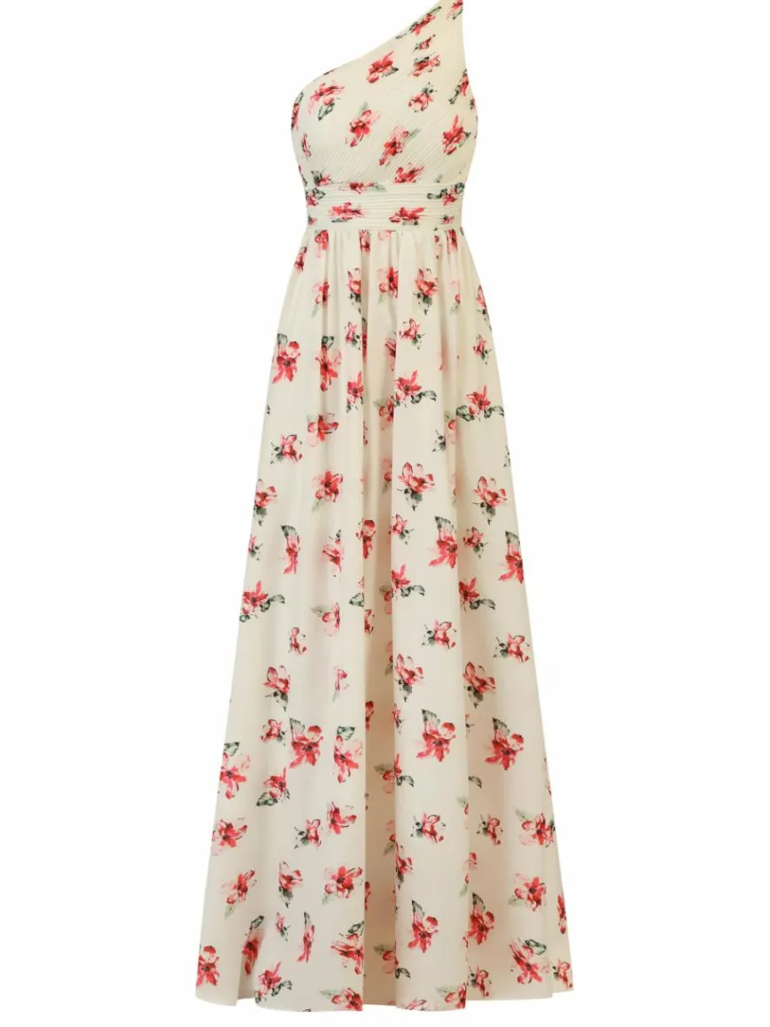 Kraimod Kleider*Damen Abendkleid rot gemustert