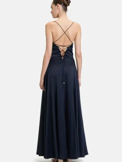 Vera Mont Kleider*Damen Abendkleid marine blau uni