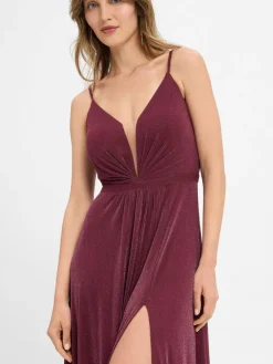 VM Kleider*Damen Abendkleid bordeaux uni