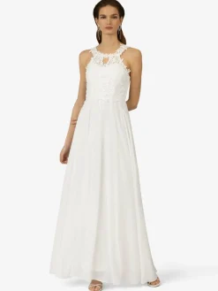 Kraimod Kleider*Damen Abendkleid weiß uni