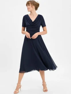 Vera Mont Kleider*Damen Abendkleid marine uni
