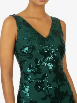 Kraimod Kleider*Damen Abendkleid grün gemustert