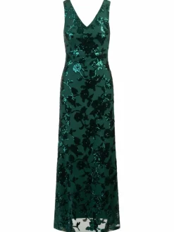 Kraimod Kleider*Damen Abendkleid grün gemustert