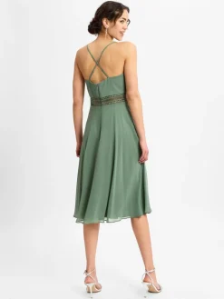 VM Kleider*Damen Abendkleid schilf uni