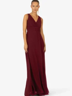 Kraimod Kleider*Damen Abendkleid bordeaux uni