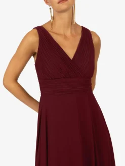 Kraimod Kleider*Damen Abendkleid bordeaux uni