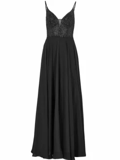 Hey Kyla Kleider*Damen Abendkleid schwarz uni