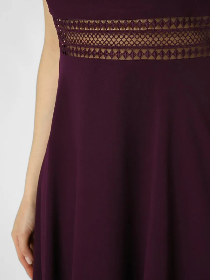 VM Kleider*Damen Abendkleid aubergine uni