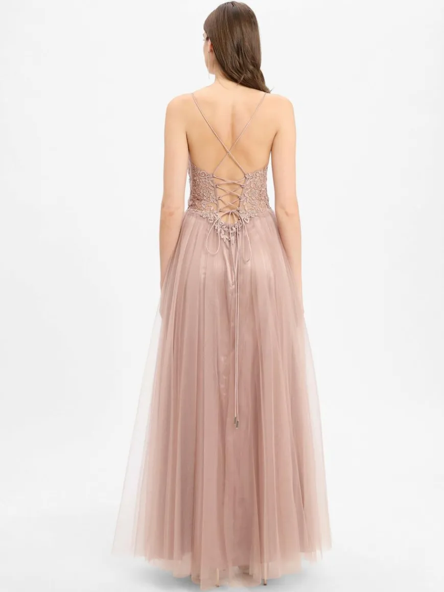 VM Kleider*Damen Abendkleid altrosa uni