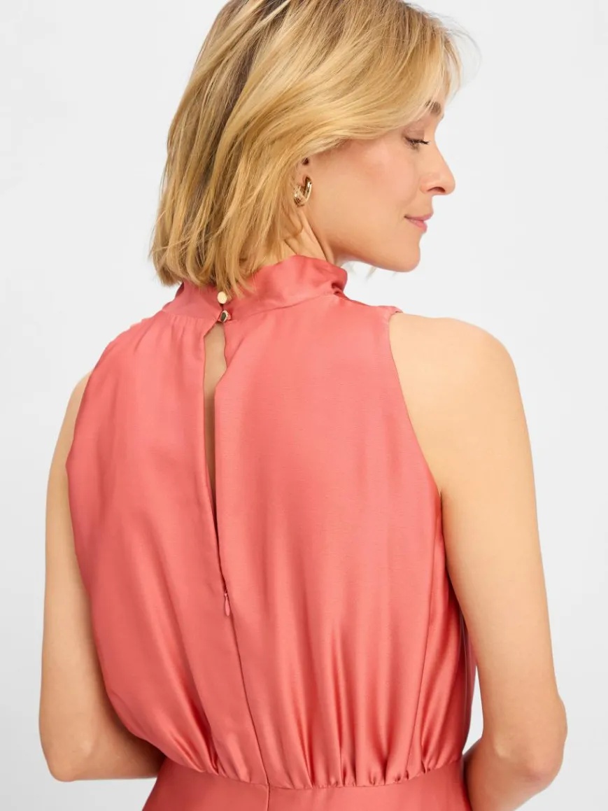 Swing Kleider*Damen Abendkleid koralle uni