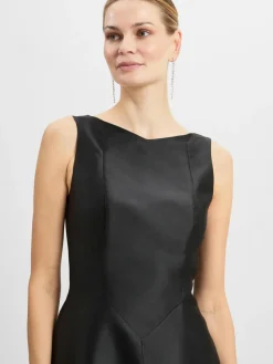 Swing Kleider*Damen Abendkleid schwarz uni