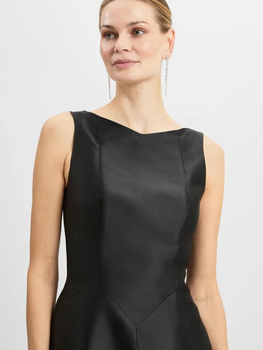 Swing Kleider*Damen Abendkleid schwarz uni