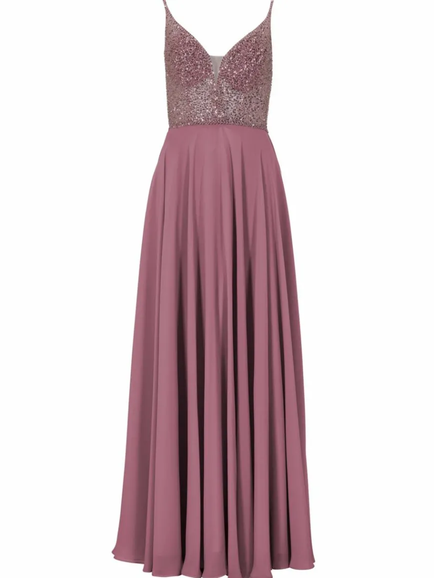 Hey Kyla Kleider*Damen Abendkleid rosenholz uni