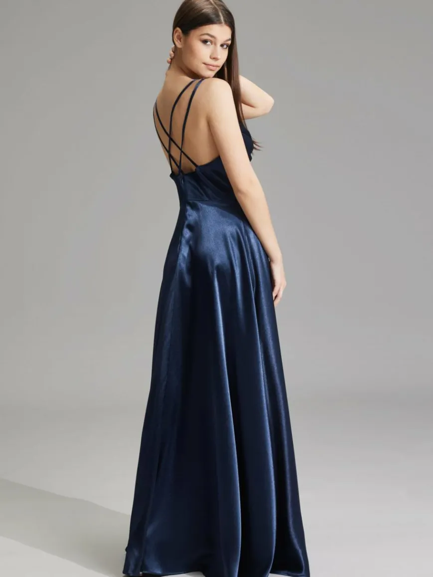 Hey Kyla Kleider*Damen Abendkleid marine uni