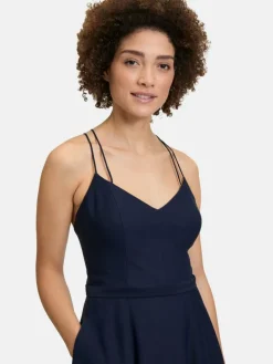 Vera Mont Kleider*Damen Abendkleid marine blau uni