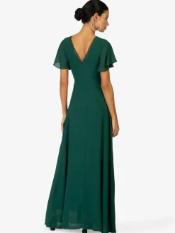 Kraimod Kleider*Damen Abendkleid grün uni