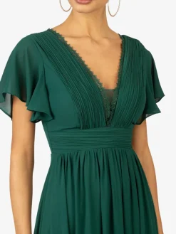 Kraimod Kleider*Damen Abendkleid grün uni