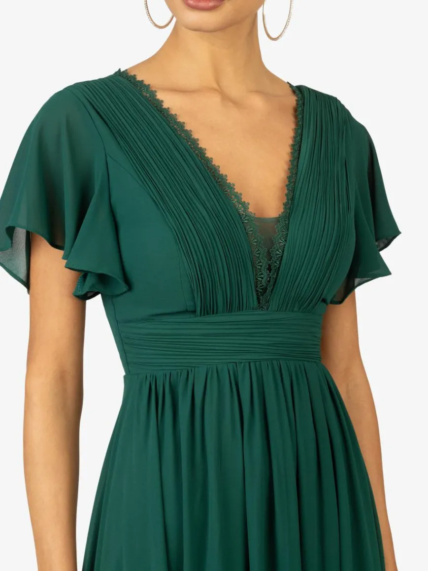 Kraimod Kleider*Damen Abendkleid grün uni