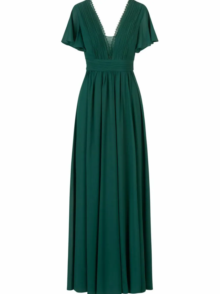 Kraimod Kleider*Damen Abendkleid grün uni