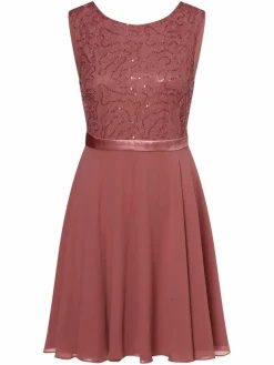 Marie Lund Kleider*Damen Abendkleid rosenholz uni