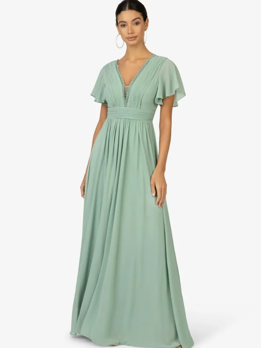 Kraimod Kleider*Damen Abendkleid grün uni