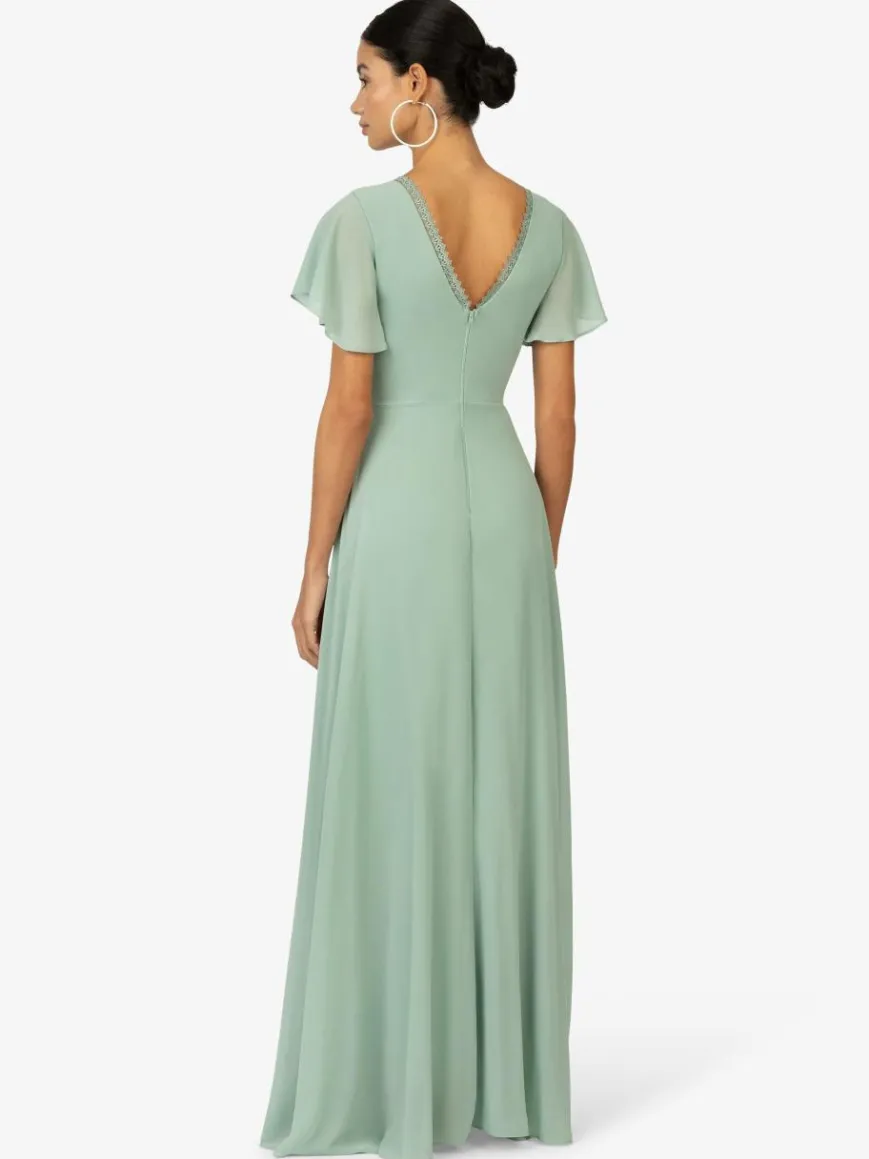 Kraimod Kleider*Damen Abendkleid grün uni