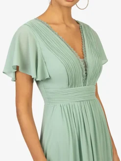 Kraimod Kleider*Damen Abendkleid grün uni
