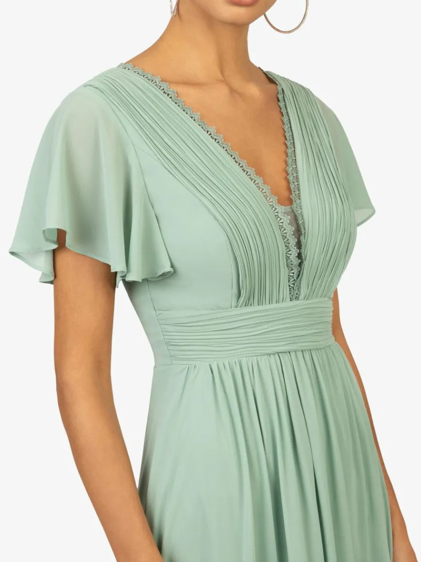 Kraimod Kleider*Damen Abendkleid grün uni