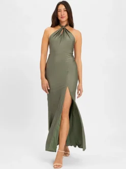 Laona Kleider*Damen Abendkleid schilf uni