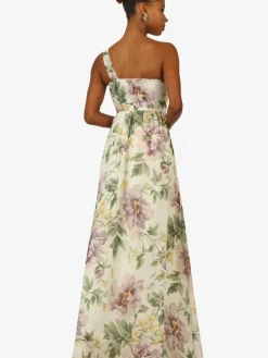 Kraimod Kleider*Damen Abendkleid grün gemustert