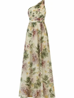 Kraimod Kleider*Damen Abendkleid grün gemustert