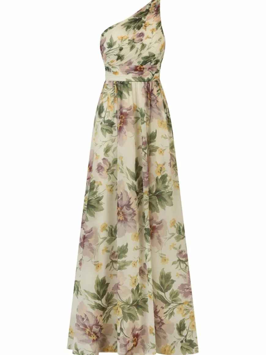 Kraimod Kleider*Damen Abendkleid grün gemustert