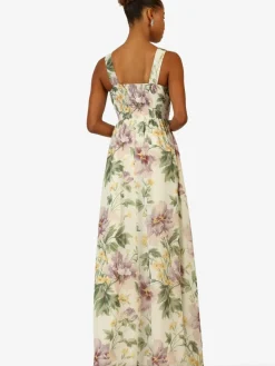 Kraimod Kleider*Damen Abendkleid grün gemustert