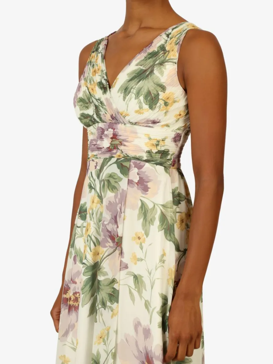 Kraimod Kleider*Damen Abendkleid grün gemustert