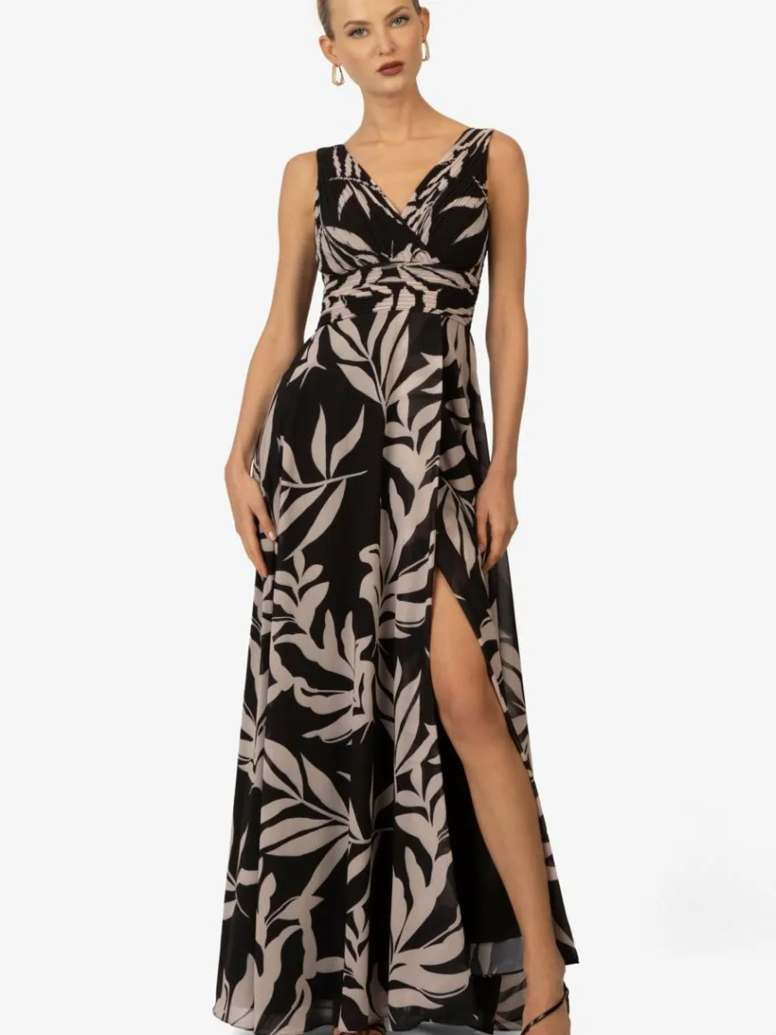 Kraimod Kleider*Damen Abendkleid schwarz gemustert