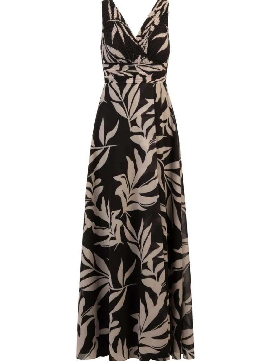 Kraimod Kleider*Damen Abendkleid schwarz gemustert