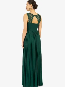 Kraimod Kleider*Damen Abendkleid grün gemustert