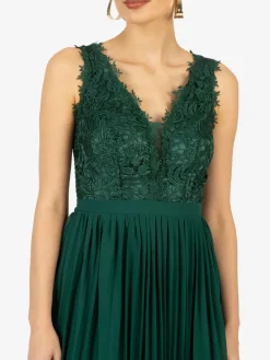 Kraimod Kleider*Damen Abendkleid grün gemustert