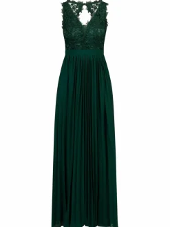 Kraimod Kleider*Damen Abendkleid grün gemustert