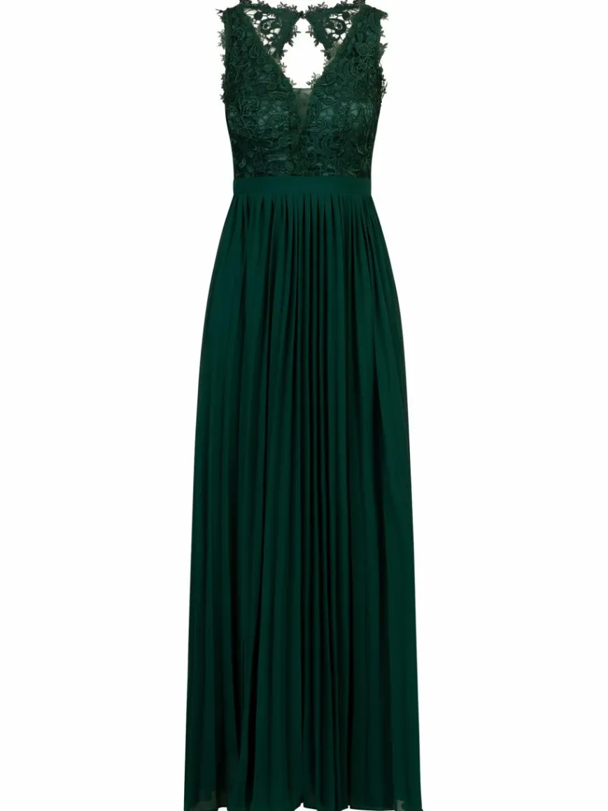 Kraimod Kleider*Damen Abendkleid grün gemustert